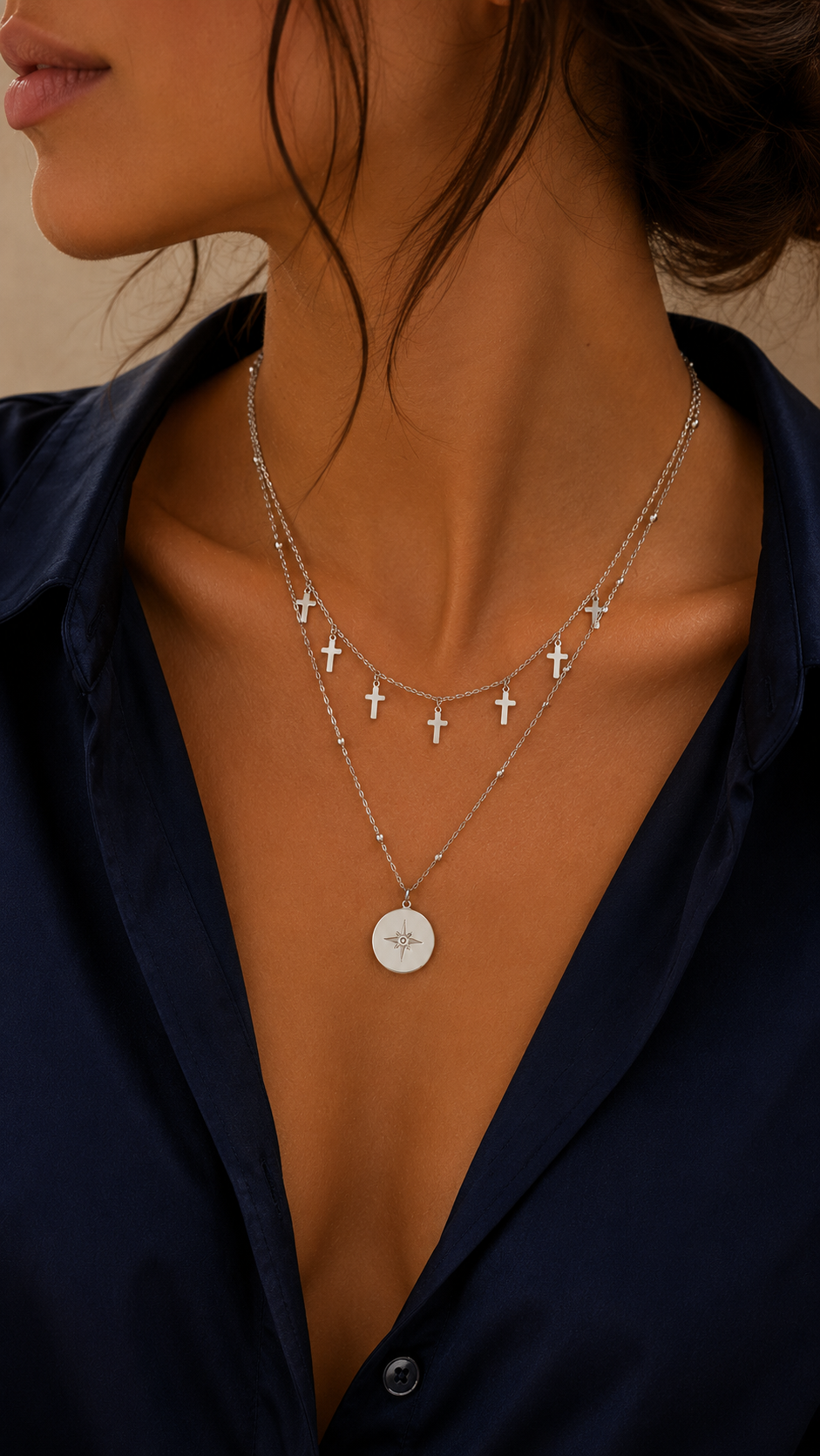 Celestial Cross Layers - Silver