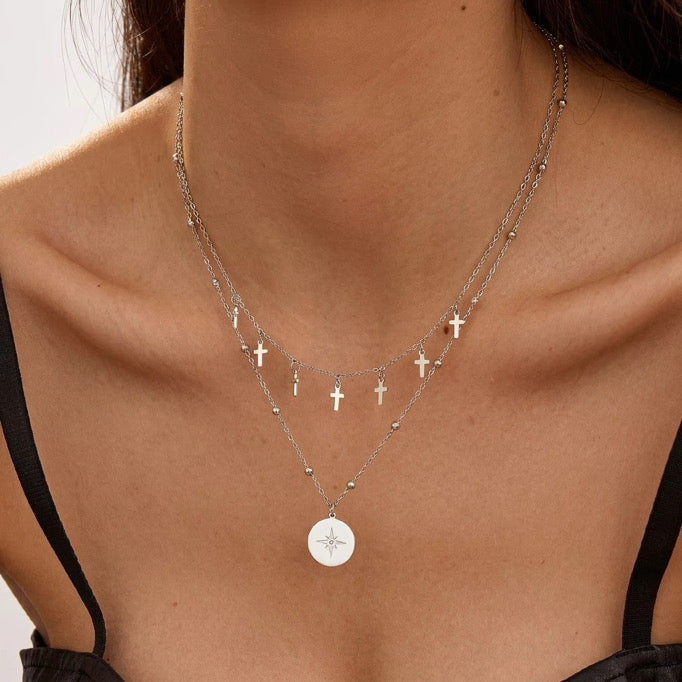 Celestial Cross Layers - Silver