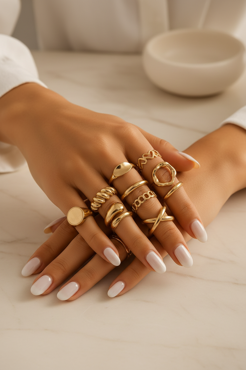 10-Piece Luxe Melt Ring Stack